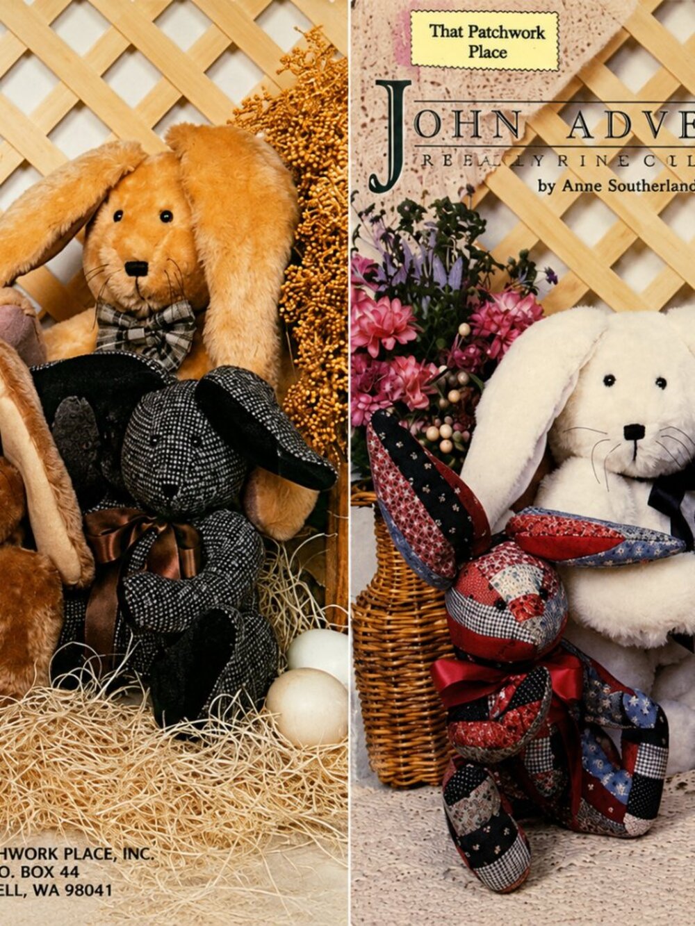 Joint Adventures Stuffed Jointed Bear Pattern Booklet Patchwork Place 1984 VTG